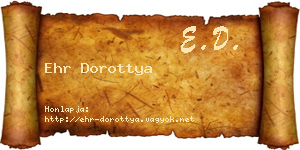 Ehr Dorottya névjegykártya