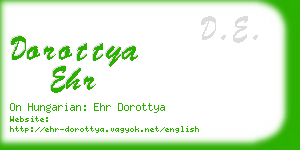 dorottya ehr business card